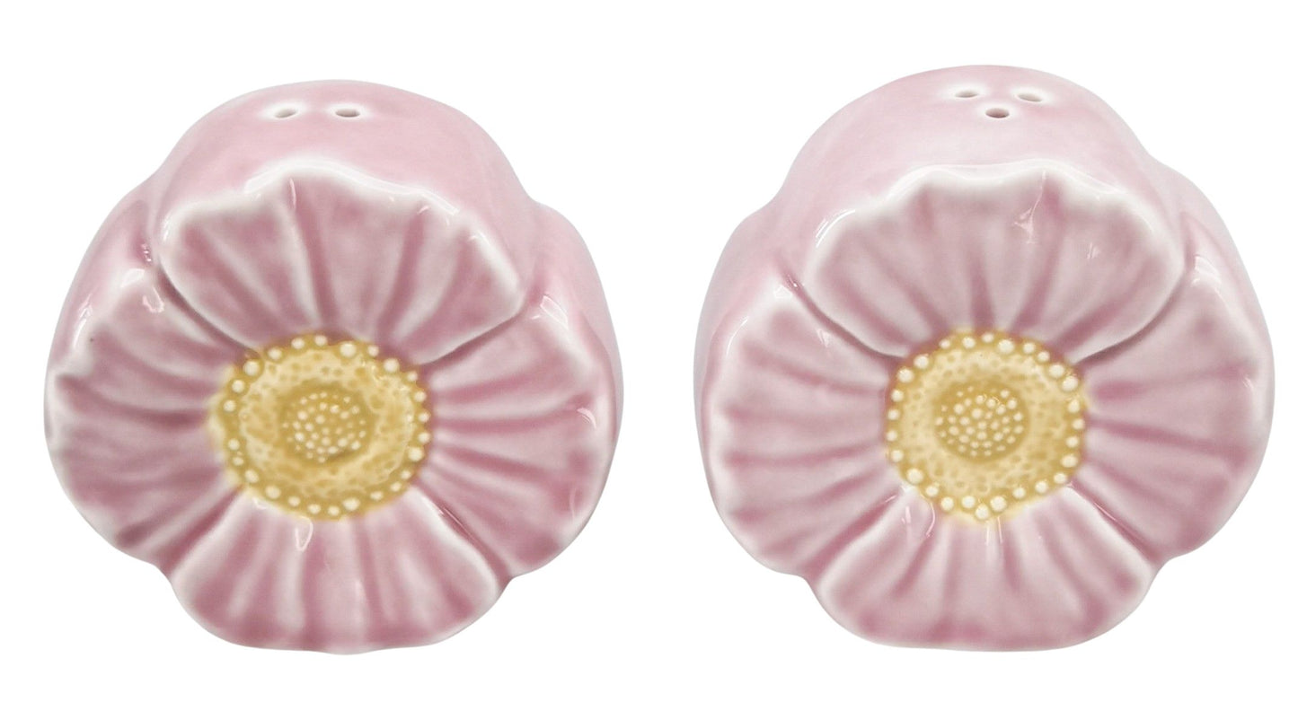 Pink Flower Salt & Pepper Shakers - LATE SEPTEMBER ARRIVAL