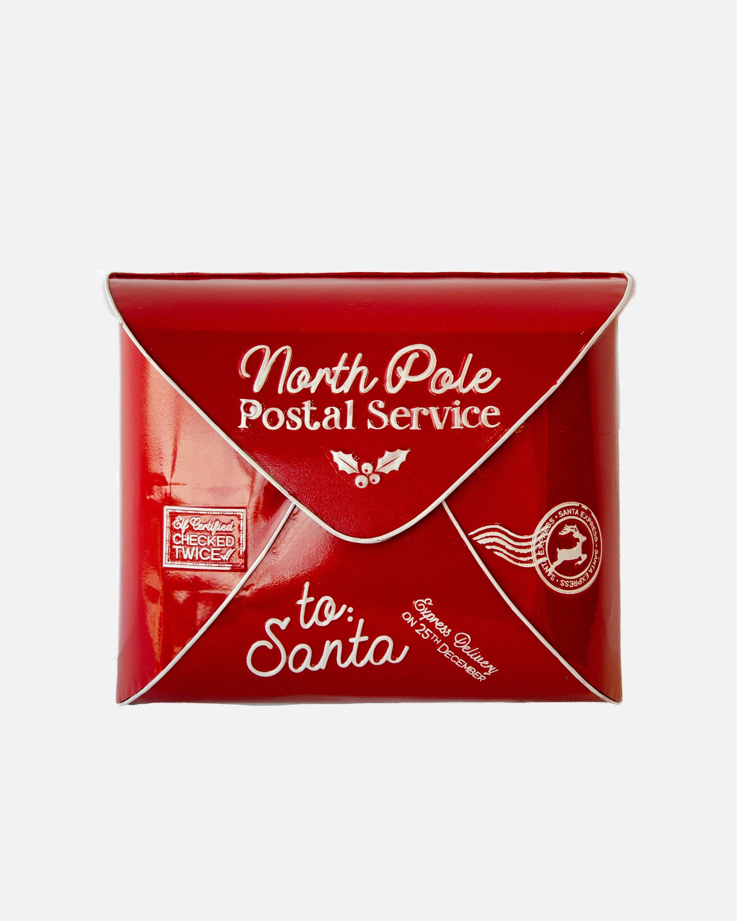 North Pole Postal Service Mail Envelope Slot Red