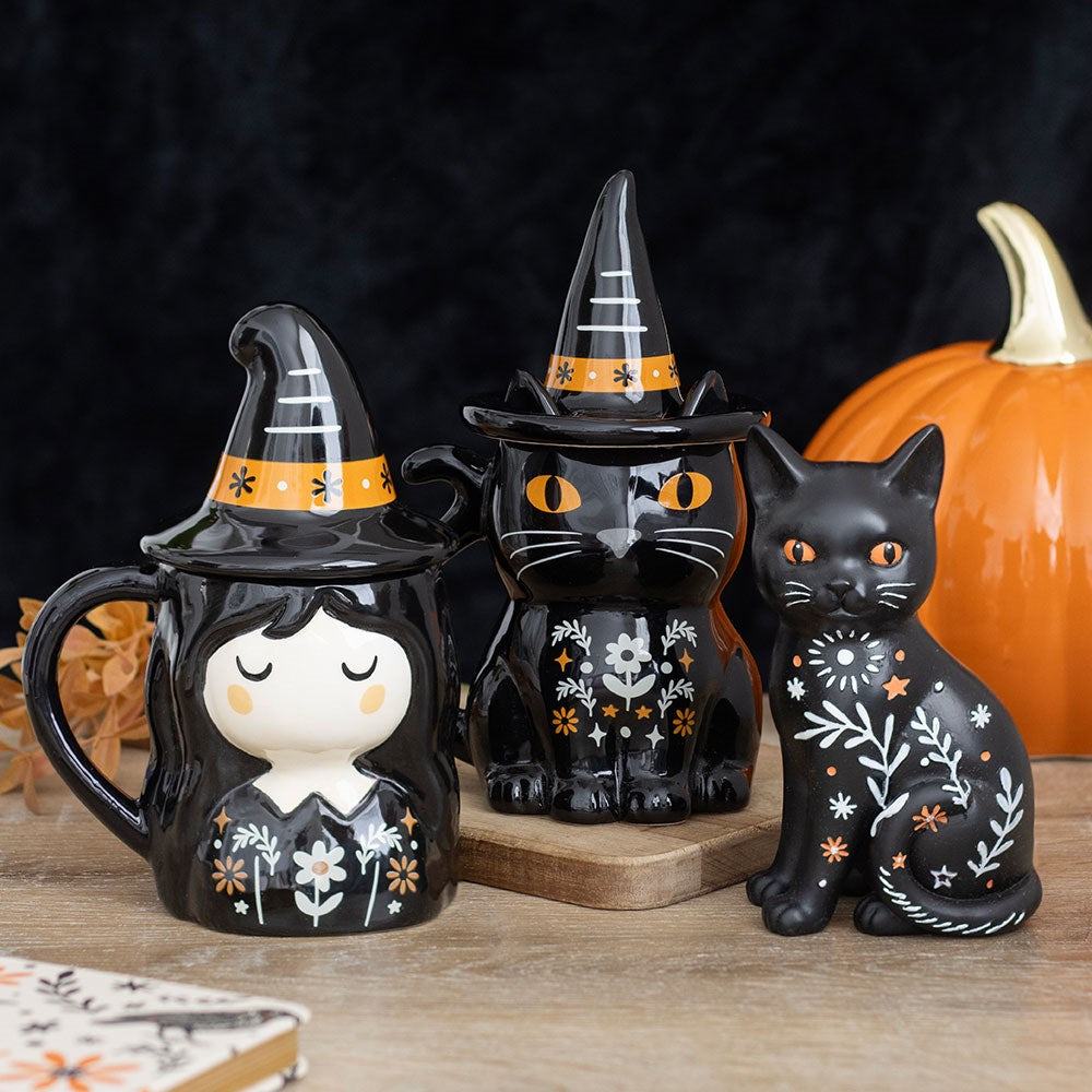 Frightful Folk Witch Ceramic Lidded Mug