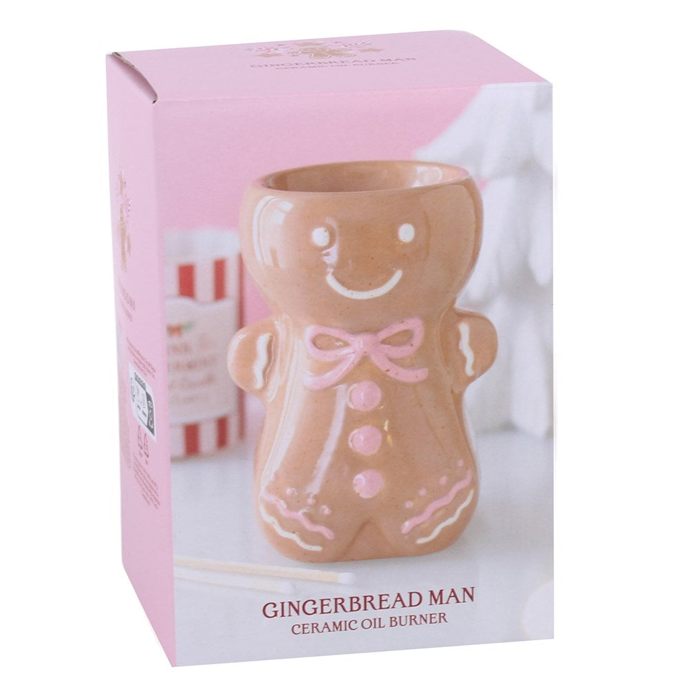 PRE ORDER - Pink Ceramic Gingerbread Man Oil Burner - 2026 SEPTEMBER ARRIVAL