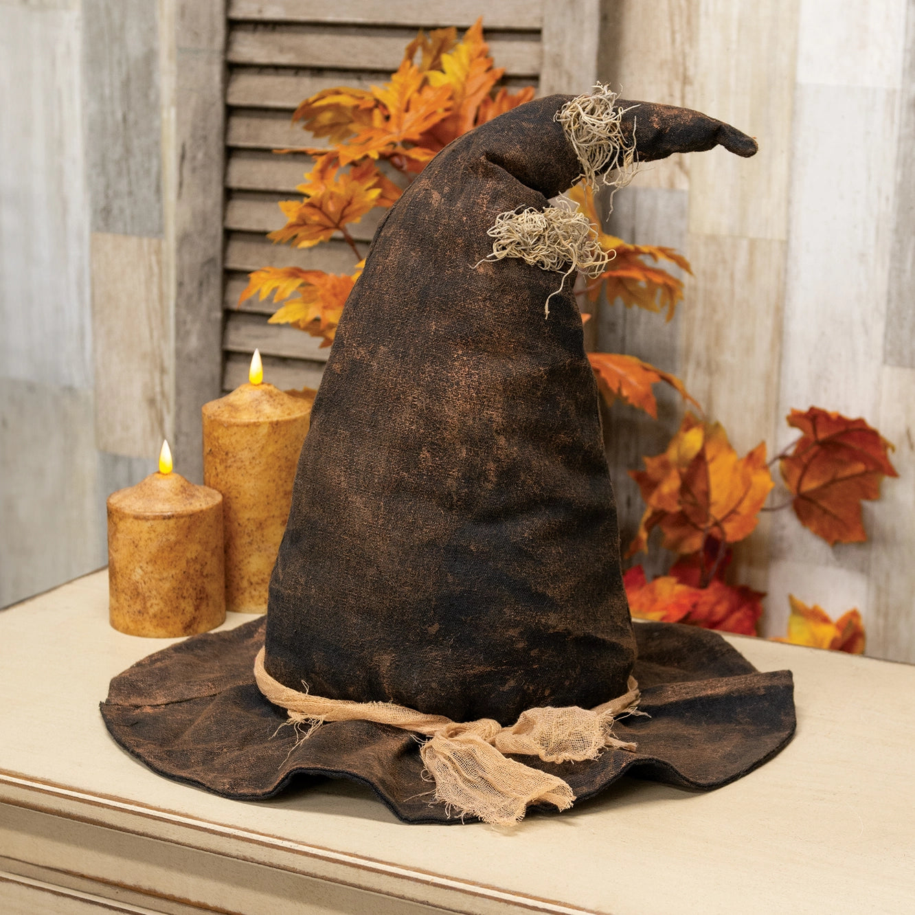 Grungy Stuffed Witch Hat Sitter 48cm