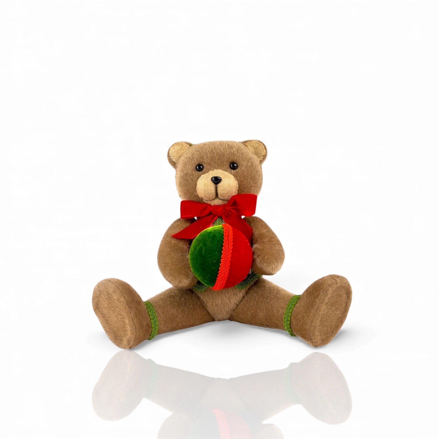 PRE ORDER - Sitting Brown Christmas Bear With Ornament 33cm - 2026 OCTOBER ARRIVAL