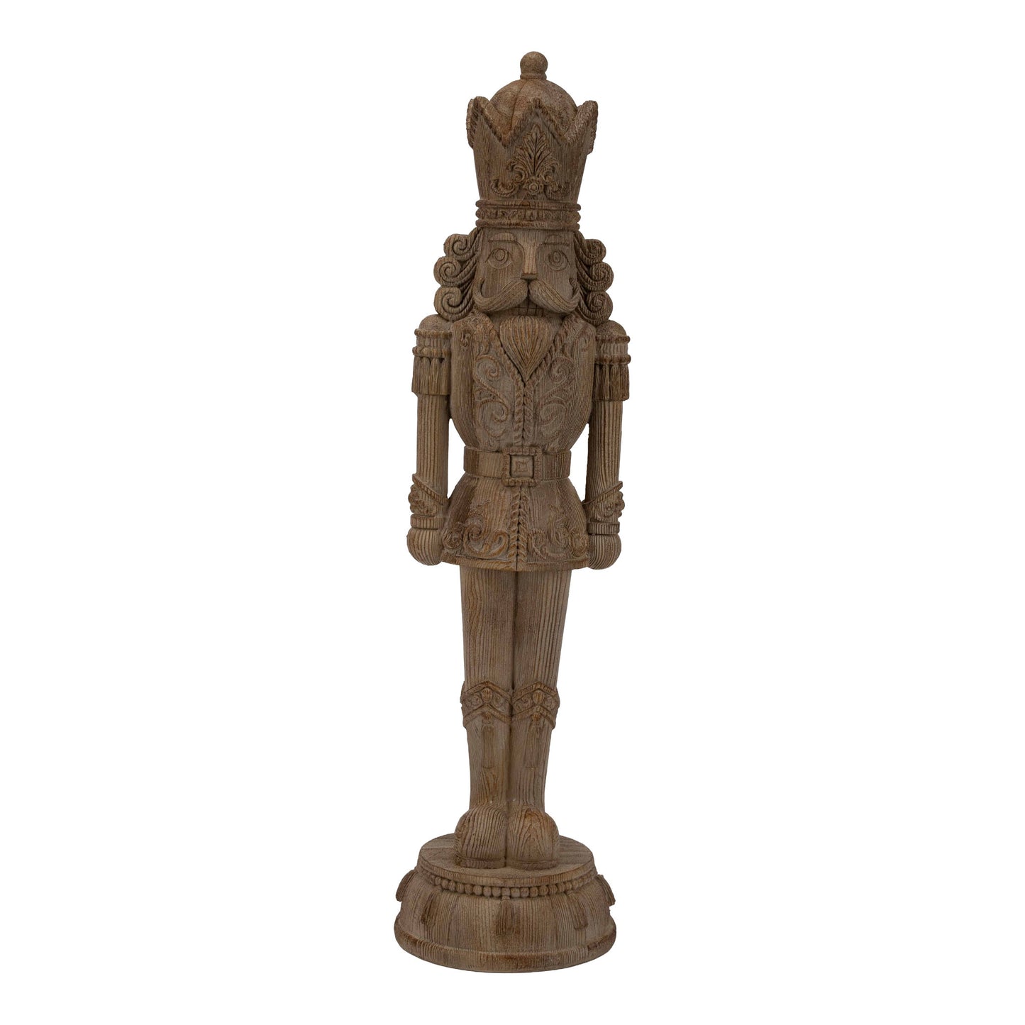 PRE ORDER - Natural Look Resin Crowned Nutcracker 50cm - 2026 OCTOBER ARRIVAL