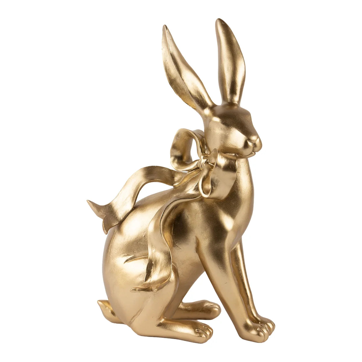 PRE ORDER - Sitting Champagne Bunny with Bow 27cm - 2027 LATE JANUARY ARRIVAL