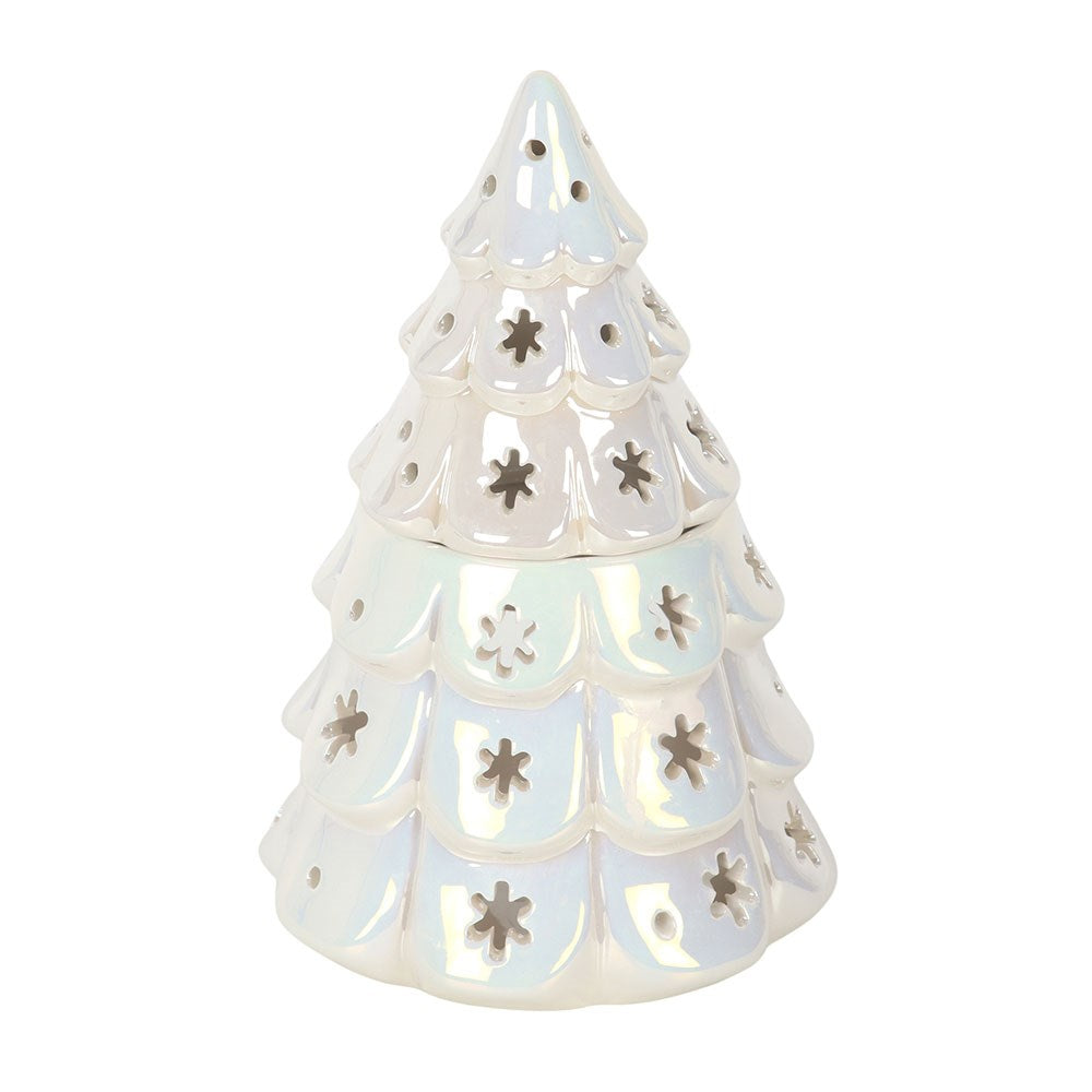 PRE ORDER - Iridescent White Tree Oil Burner - 2026 SEPTEMBER ARRIVAL