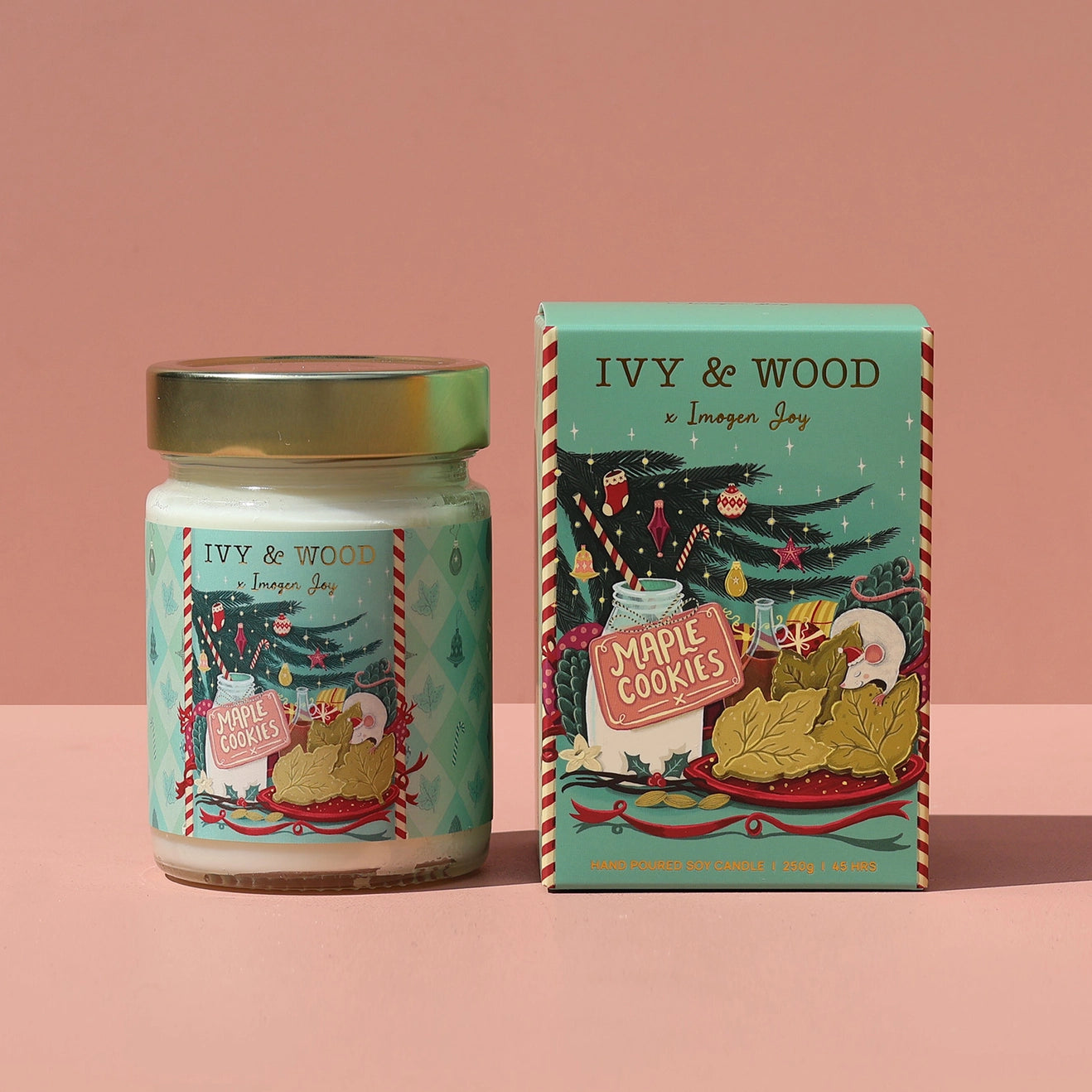 Maple Cookies Christmas Candle 250g - SEPTEMBER ARRIVAL