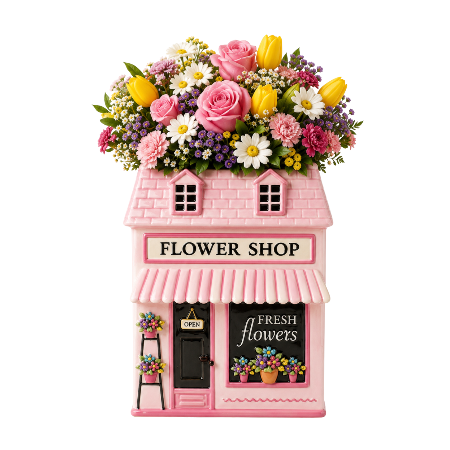 PRE ORDER - Pink Flower Shop Ceramic Vase - 2026 OCTOBER ARRIVAL