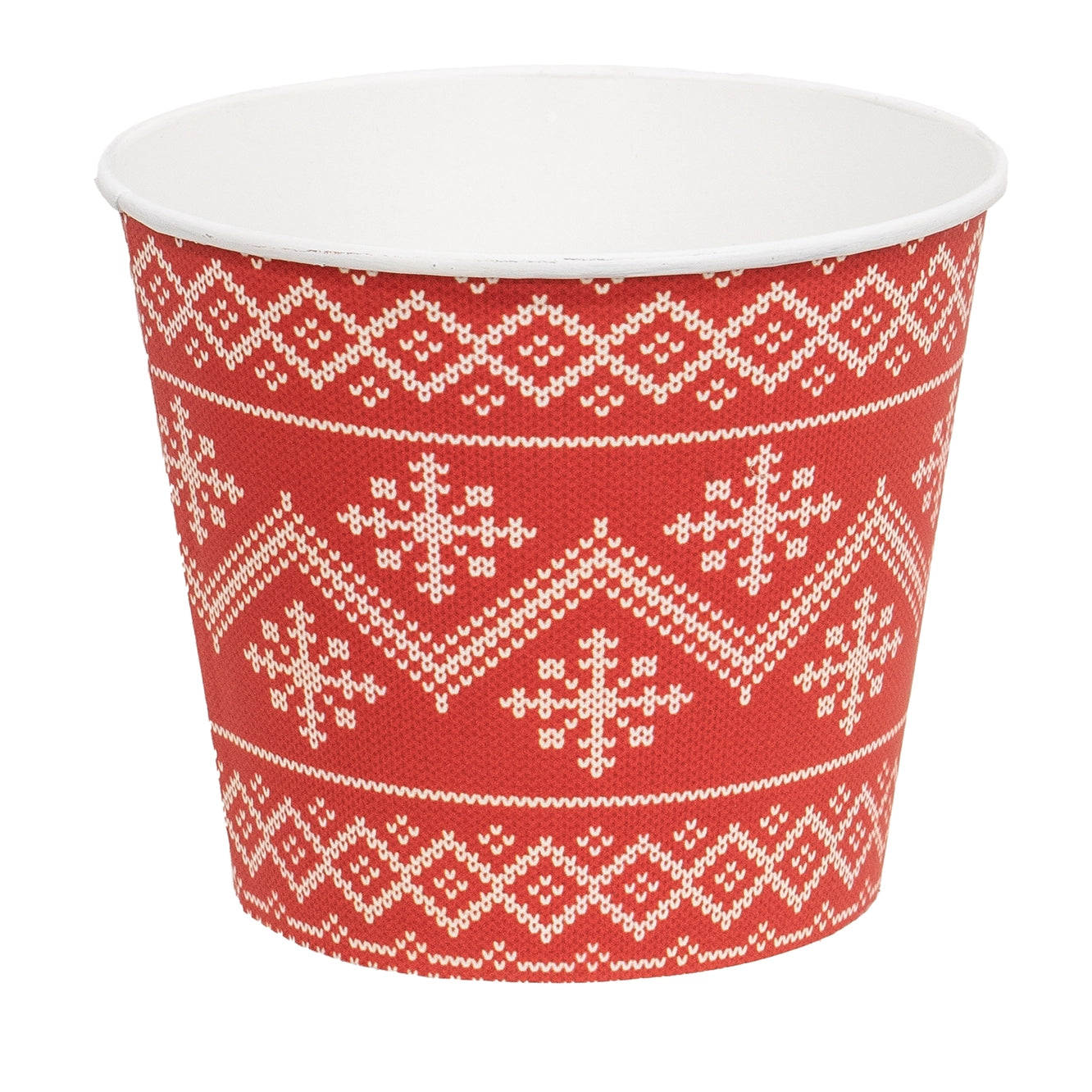 Red Nordic Snowflake Bucket
