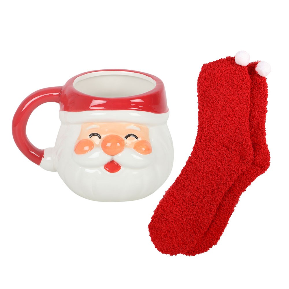 PRE ORDER - Jolly Santa Christmas Mug and Socks Set - 2026 SEPTEMBER ARRIVAL