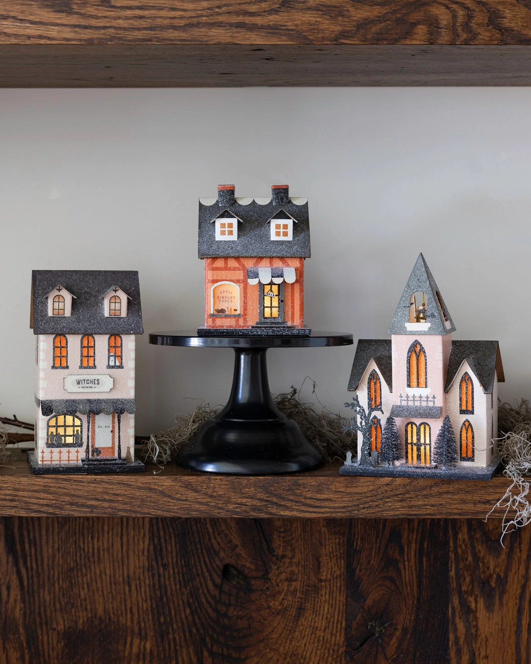 Halloween Abbey Light up House