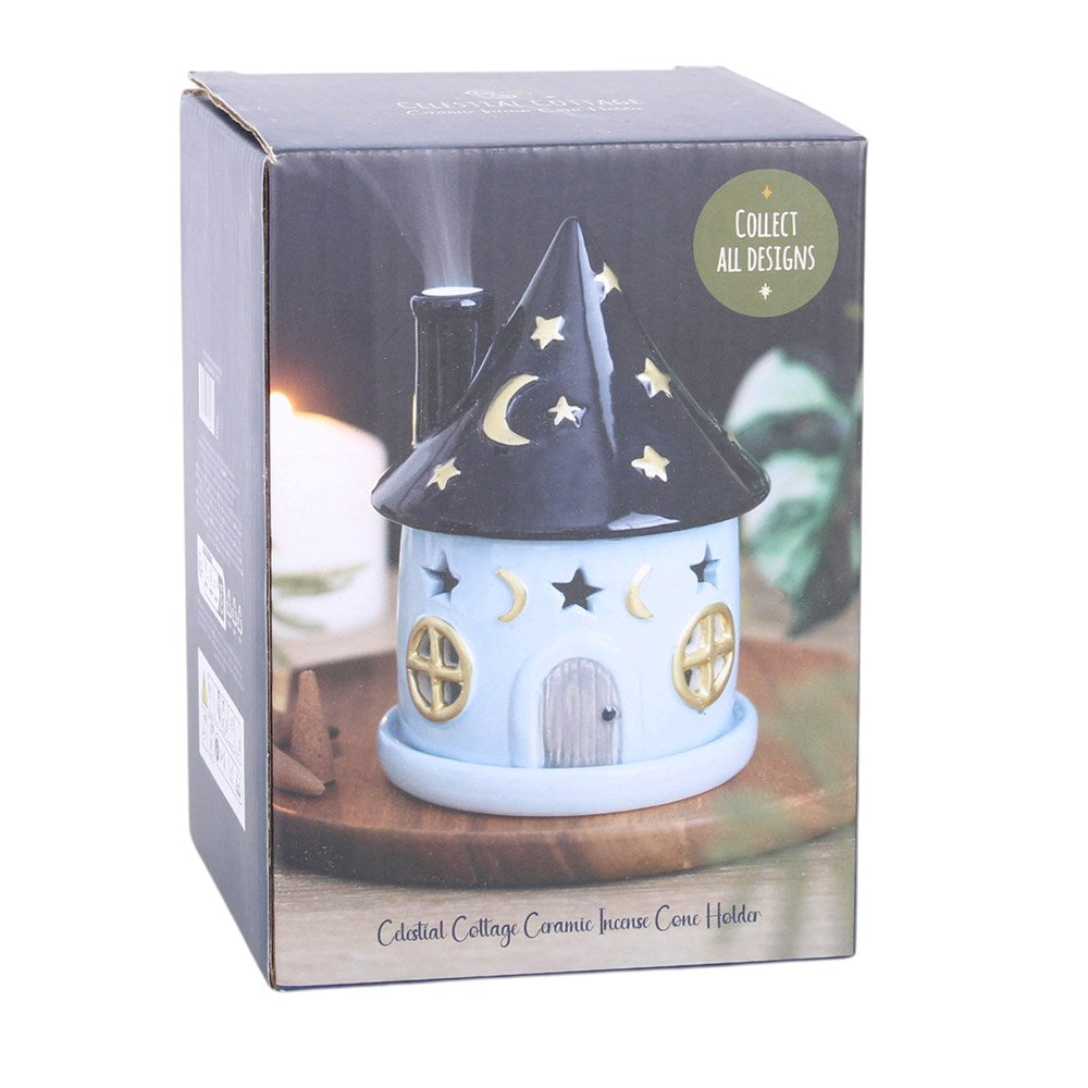 Celestial Mystical Cottage Incense Cone Holder ✨