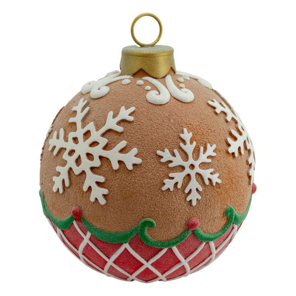 Traditional Gingerbread Ball Decor