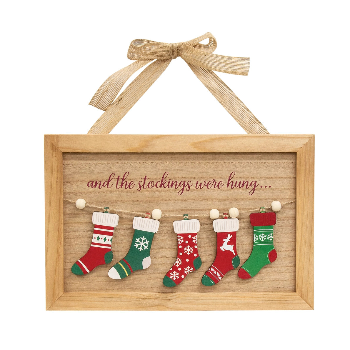 PRE ORDER - The Stockings Were Hung Hanging Wooden Sign - 2026 OCTOBER ARRIVAL