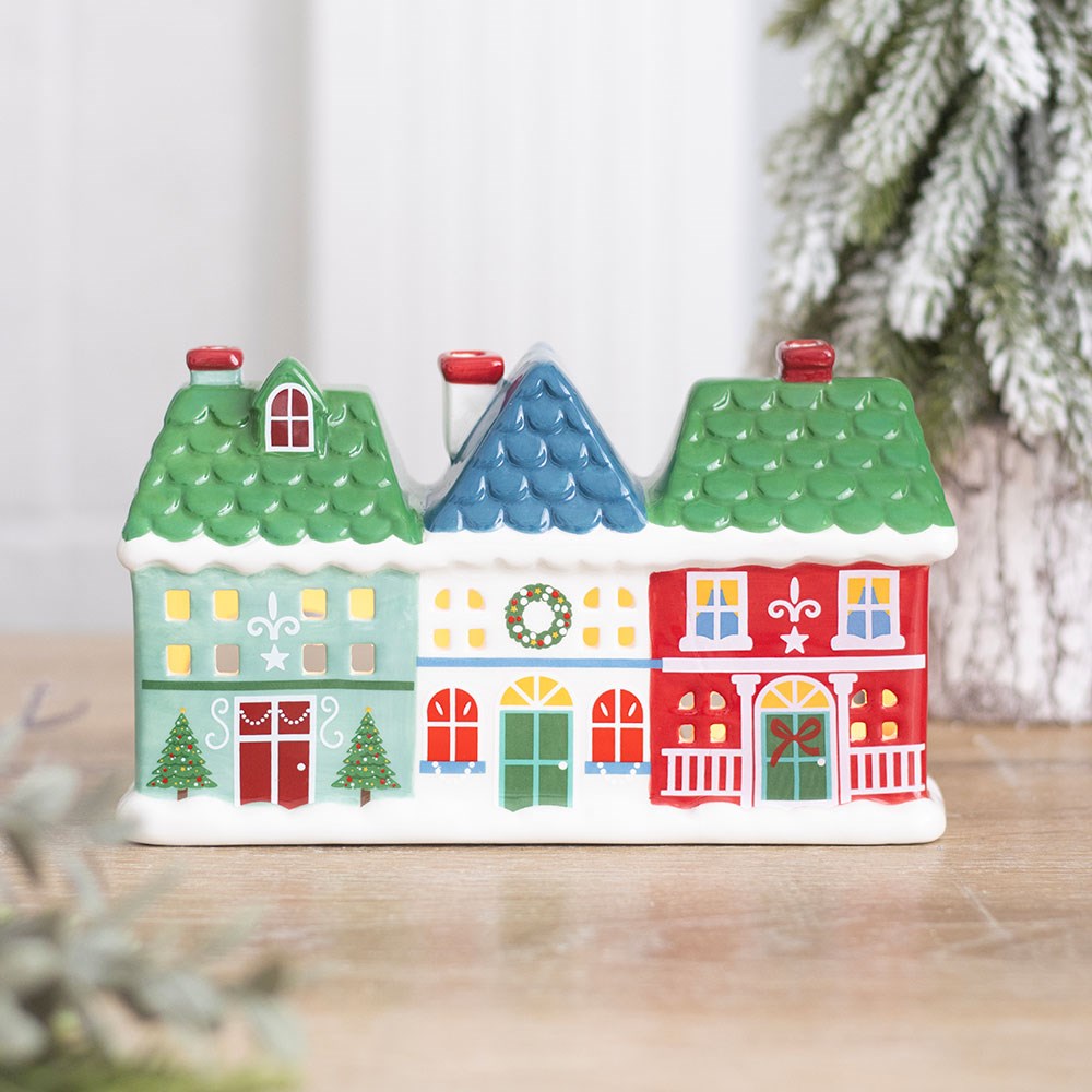 PRE ORDER - Christmas Street Tealight and Incense Cone Holder - 2026 SEPTEMBER ARRIVAL