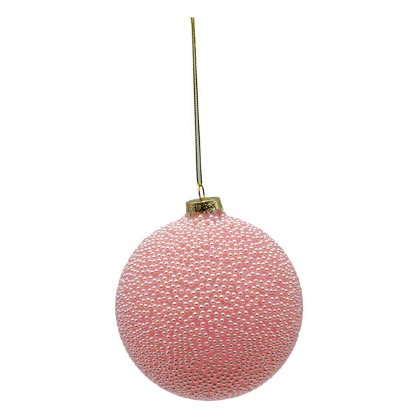 Pink Beaded Ball Hanging