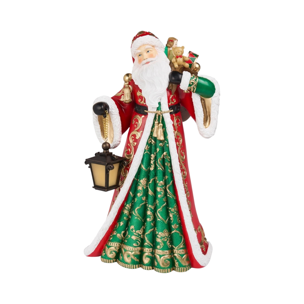 Large Luxe Traditional Santa With Lantern 45cm - 2026 MARCH ARRIVAL