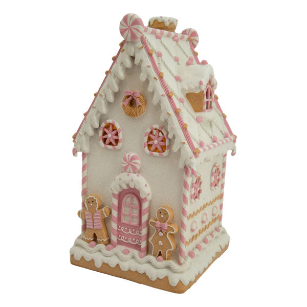 Pink LED Gingerbread House 51cm