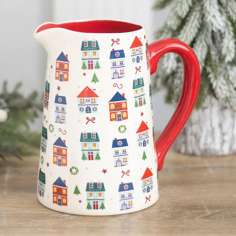 Christmas Street Print Ceramic Jug 🏠