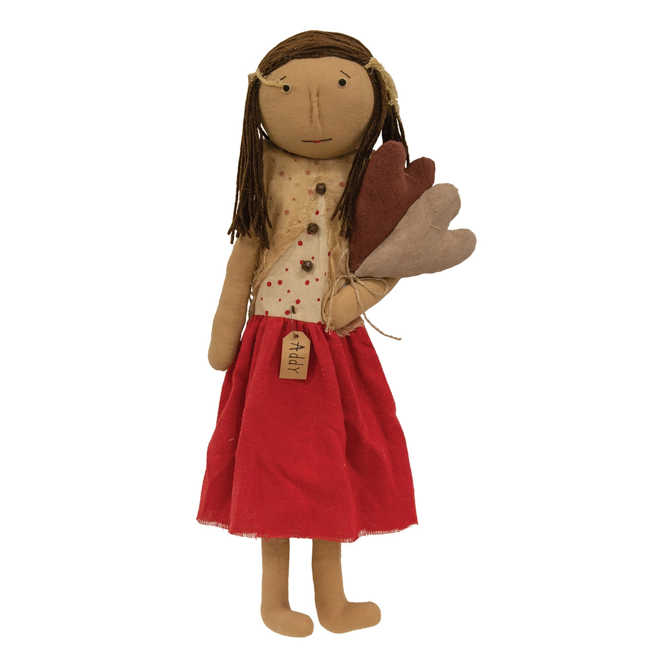 Addy Primitive Doll with Hearts 53cm