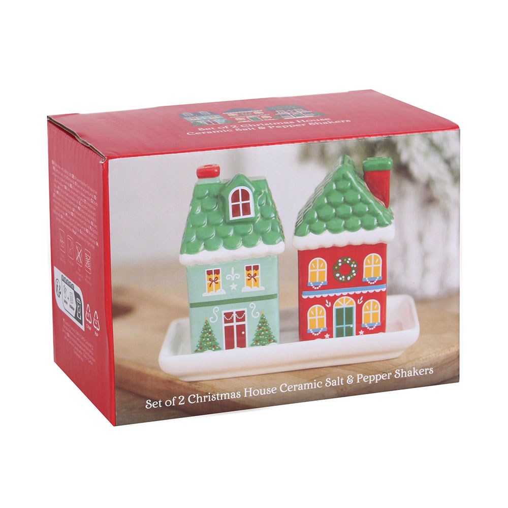 PRE ORDER - Christmas House Salt and Pepper Shakers - 2026 SEPTEMBER ARRIVAL