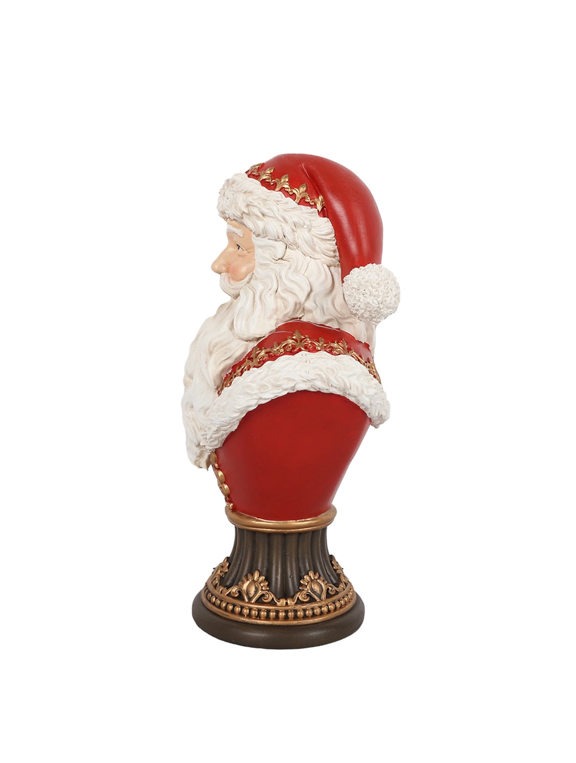 Red Santa Bust with Gold Accents 30cm - OCTOBER ARRIVAL