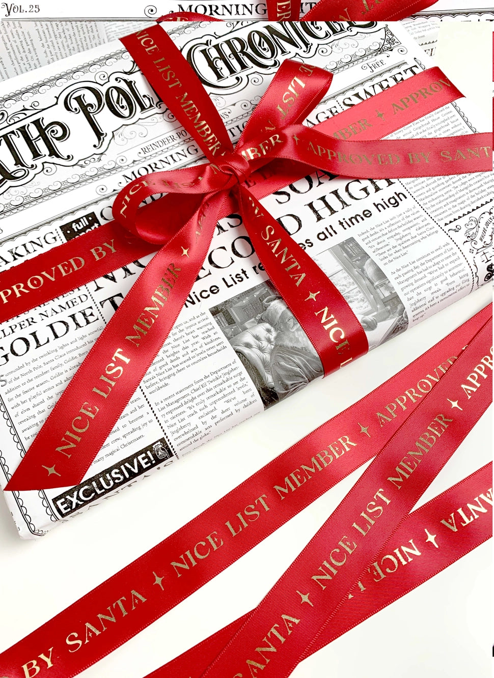 “Nice List Member” Red Christmas Printed Ribbon 🎀