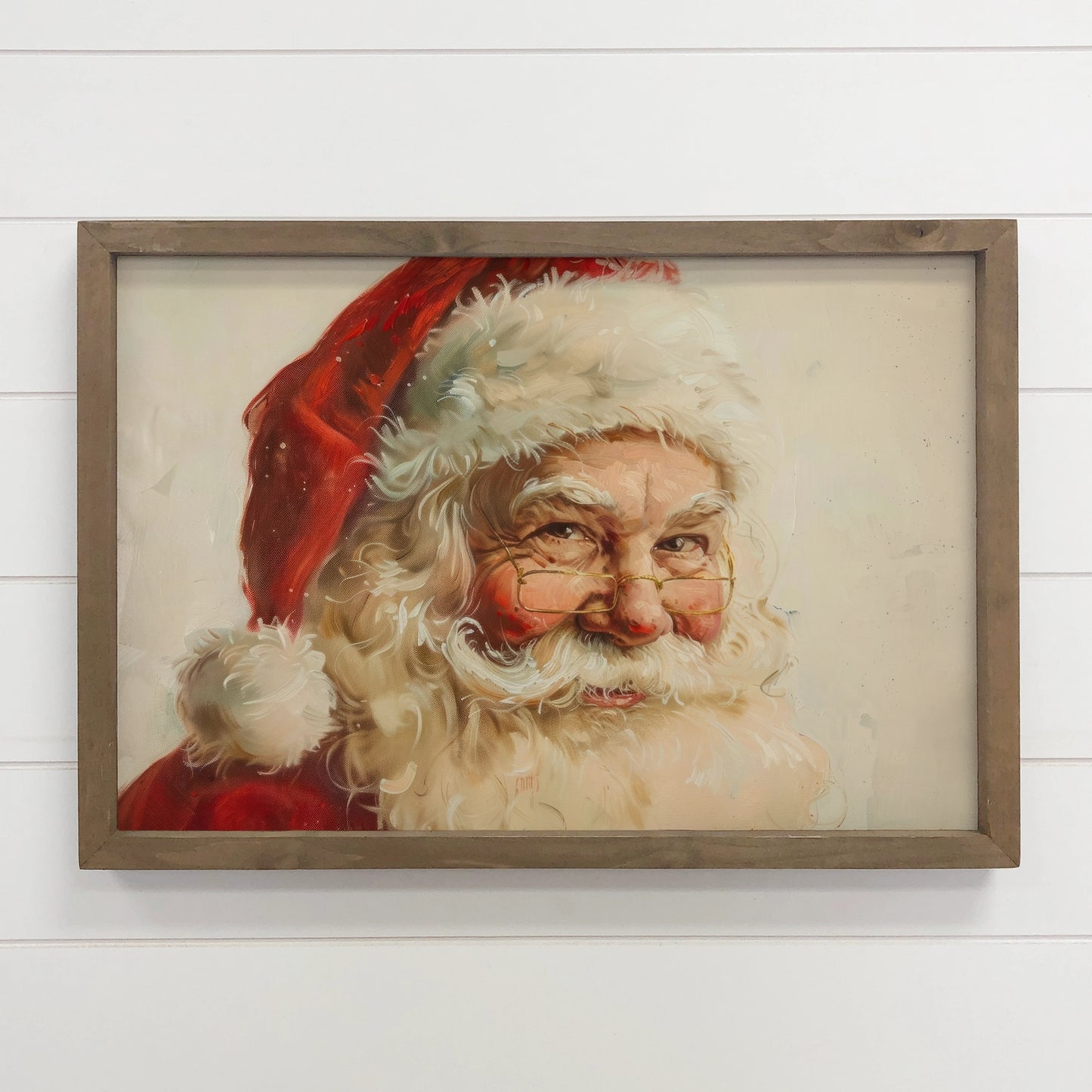 PRE ORDER- “Santa Claus Is Watching You” Canvas Wooden Framed Art