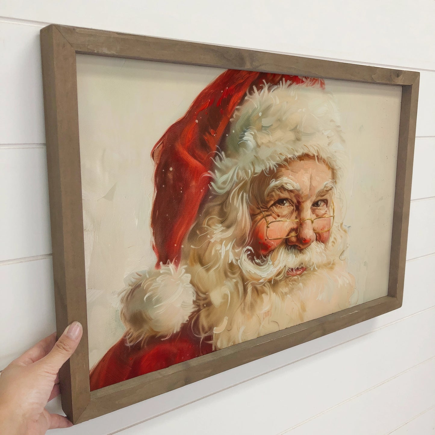 PRE ORDER- “Santa Claus Is Watching You” Canvas Wooden Framed Art