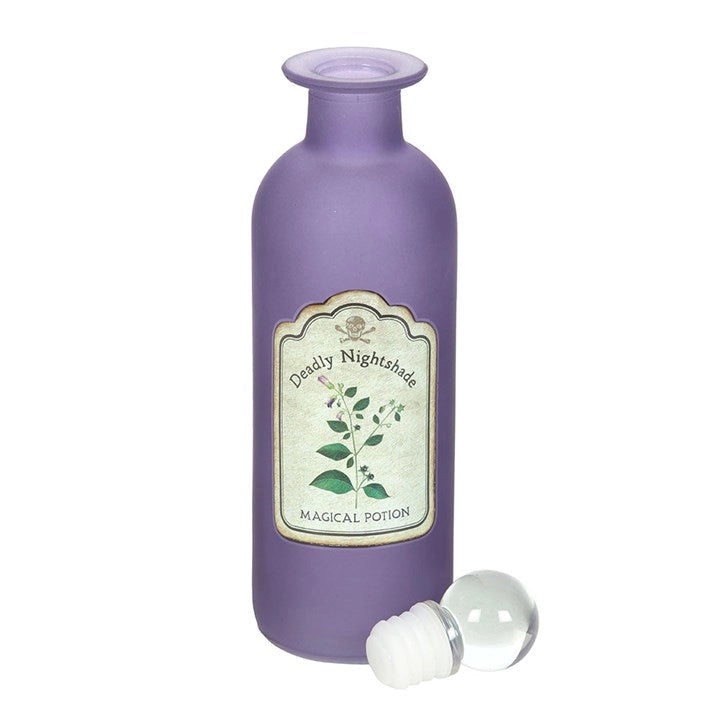 Deadly Nightshade Decorative Gothic Glass Potion Bottle - MID MAY ARRIVAL