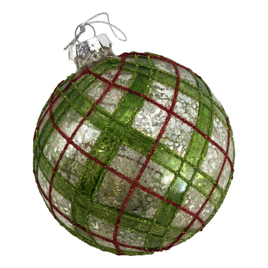 Red & Green Harlequin Ball Hanging