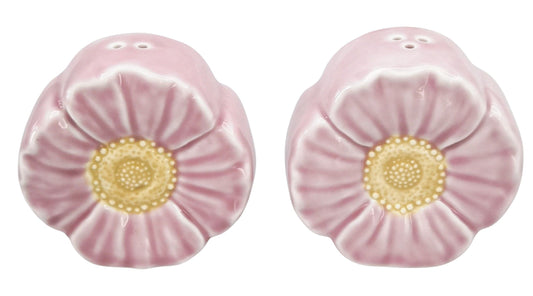 Pink Flower Salt & Pepper Shakers - LATE SEPTEMBER ARRIVAL