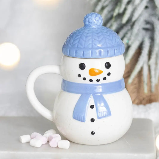 Winter Snowman Lidded Mug
