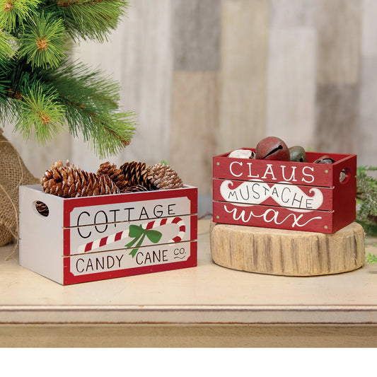 Cottage Candy Cane Co. Nesting Crates Set of 2 - SEPTEMBER ARRIVAL