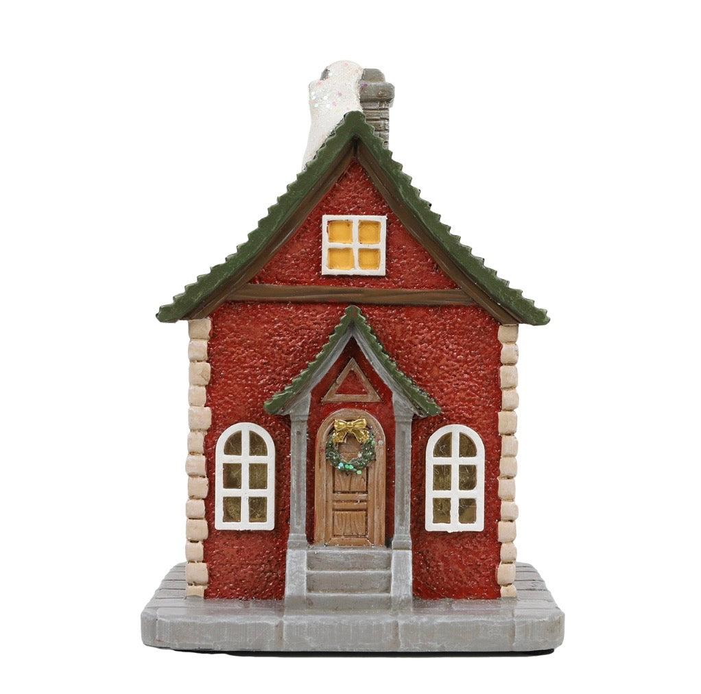 PRE ORDER - Resin Light Up Chapel Village House - 2026 OCTOBER ARRIVAL