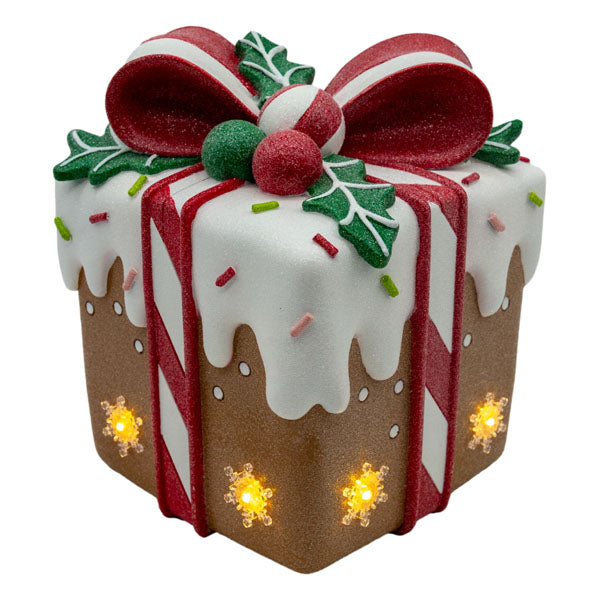 Traditional Gingerbread LED Gift Box 26cm - SEPTEMBER ARRIVAL