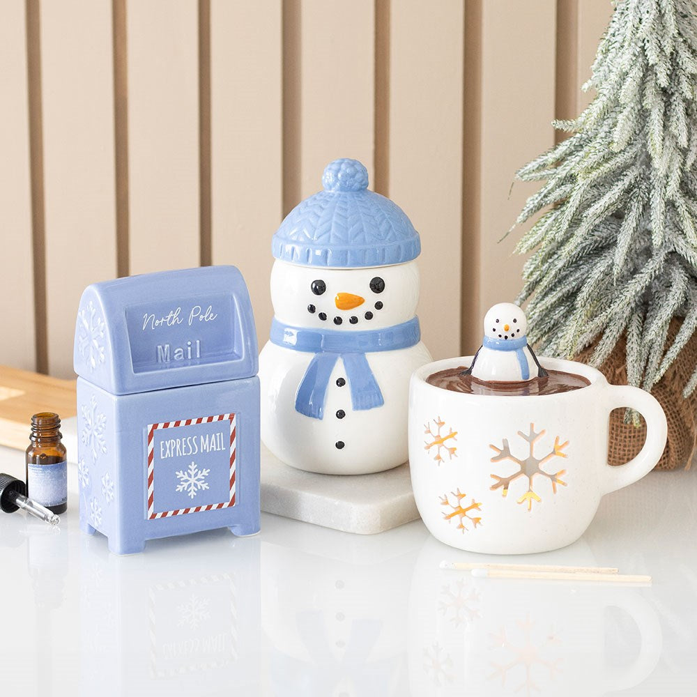 Snowman Hot Chocolate Oil Burner and Wax Warmer ☃️