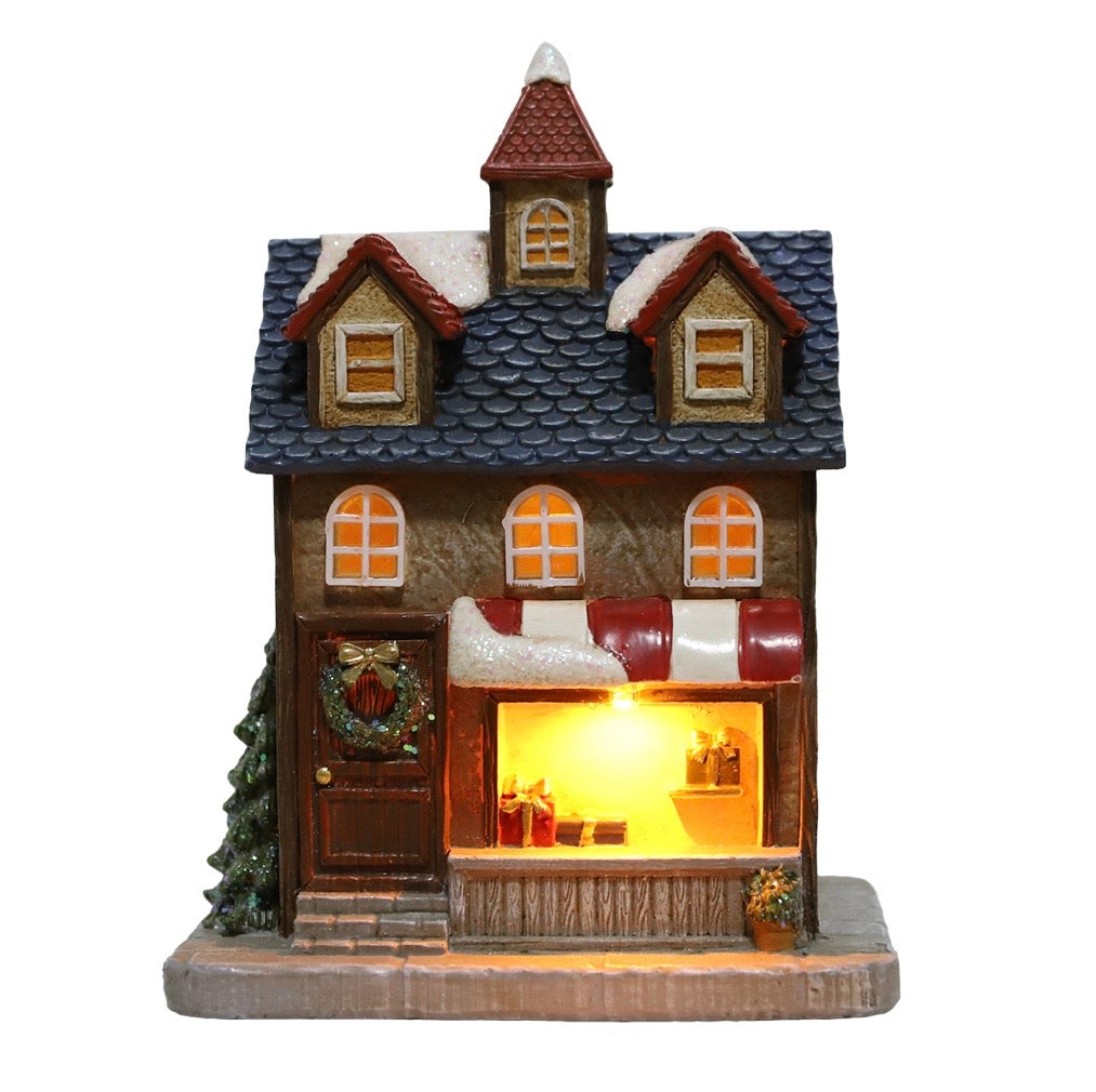 PRE ORDER - Resin Light Up General Store Village House - 2026 OCTOBER ARRIVAL