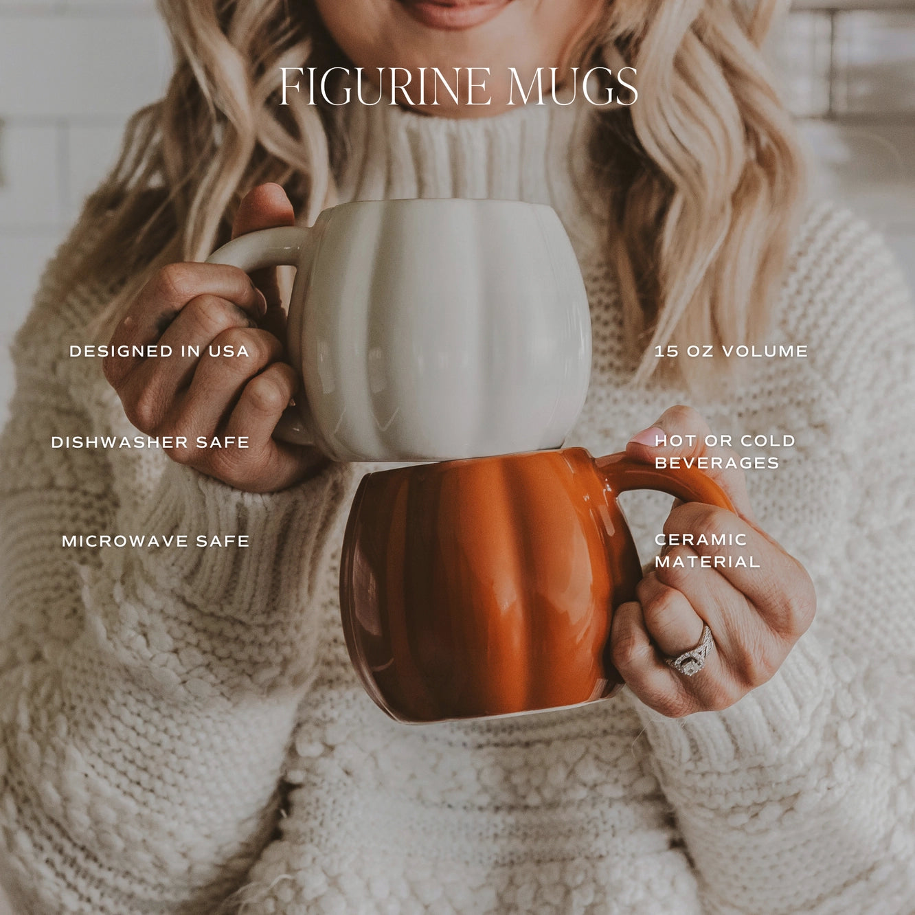 Fall Cream Pumpkin Mug - JULY ARRIVAL