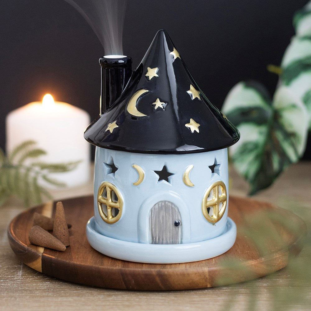 Celestial Mystical Cottage Incense Cone Holder ✨