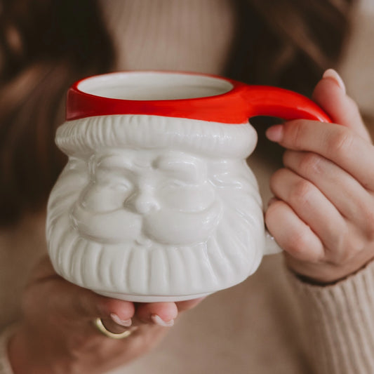 Red Hat Santa Ceramic Mug