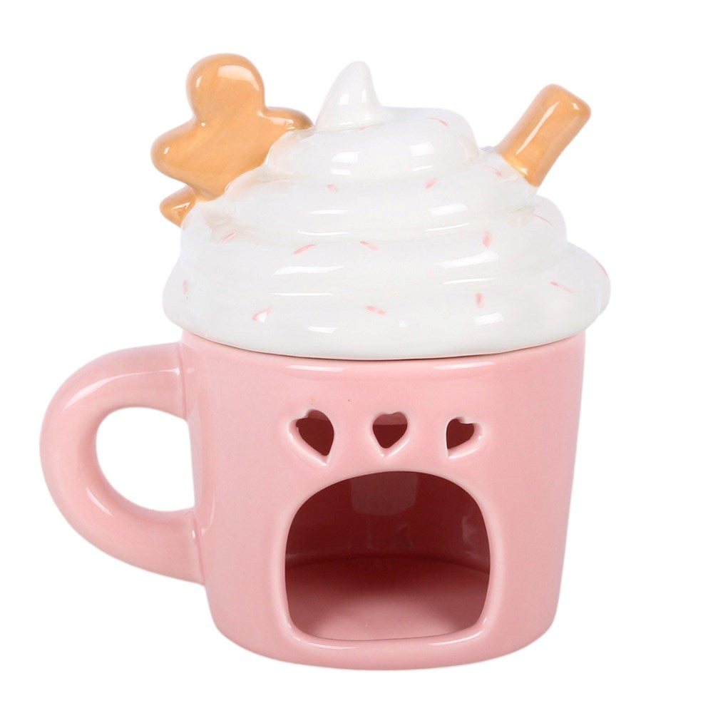 PRE ORDER - Pink Ceramic Gingerbread Latte Oil Burner and Wax Warmer - 2026 SEPTEMBER ARRIVAL