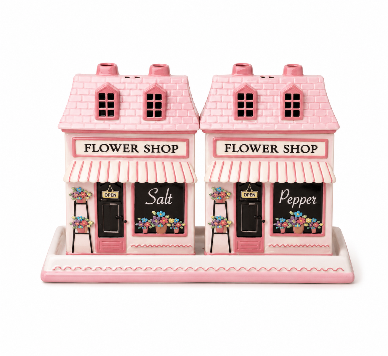 PRE ORDER - Pink Flower Shop Salt & Pepper Set - 2026 OCTOBER ARRIVAL