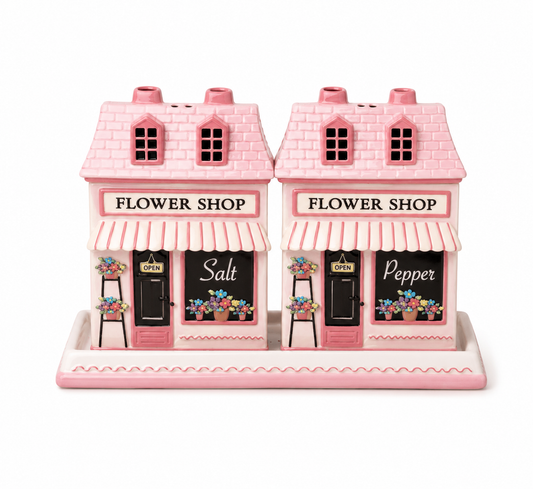 PRE ORDER - Pink Flower Shop Salt & Pepper Set - 2026 OCTOBER ARRIVAL