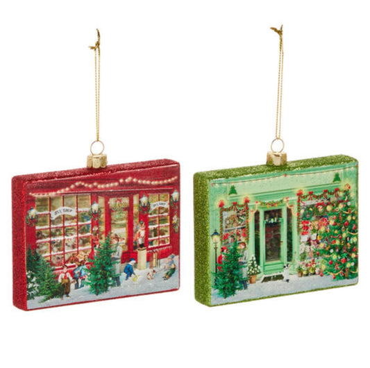 The Christmas Shoppe Scene Hanging Assorted - OCTOBER ARRIVAL