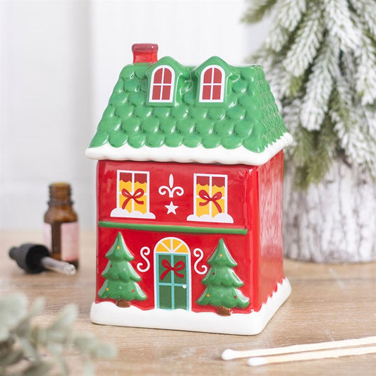 PRE ORDER - Red Christmas House Oil Burner - 2026 SEPTEMBER ARRIVAL