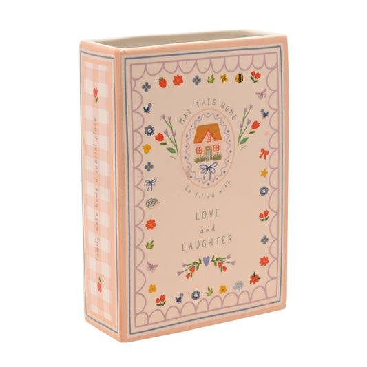 PRE ORDER - Love & Laughter Ceramic Book Vase - 2026 OCTOBER ARRIVAL