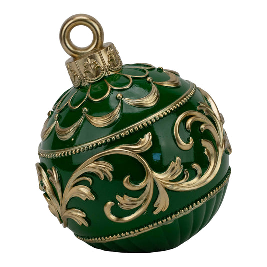 PRE ORDER - Green Ball Decor with Gold Pattern 23cm - 2026 OCTOBER ARRIVAL