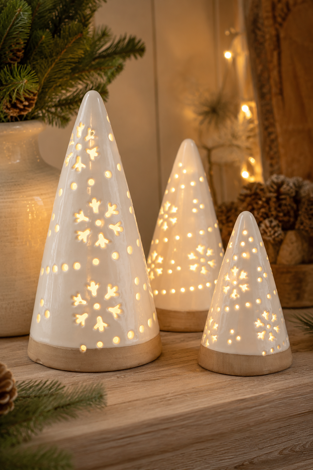 PRE ORDER - White Light up Christmas Trees Set of 3 - 2026 OCTOBER ARRIVAL