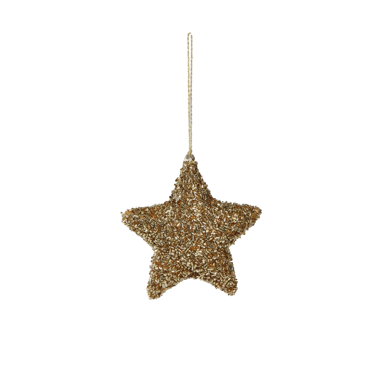 Gold Beaded Star Ornament