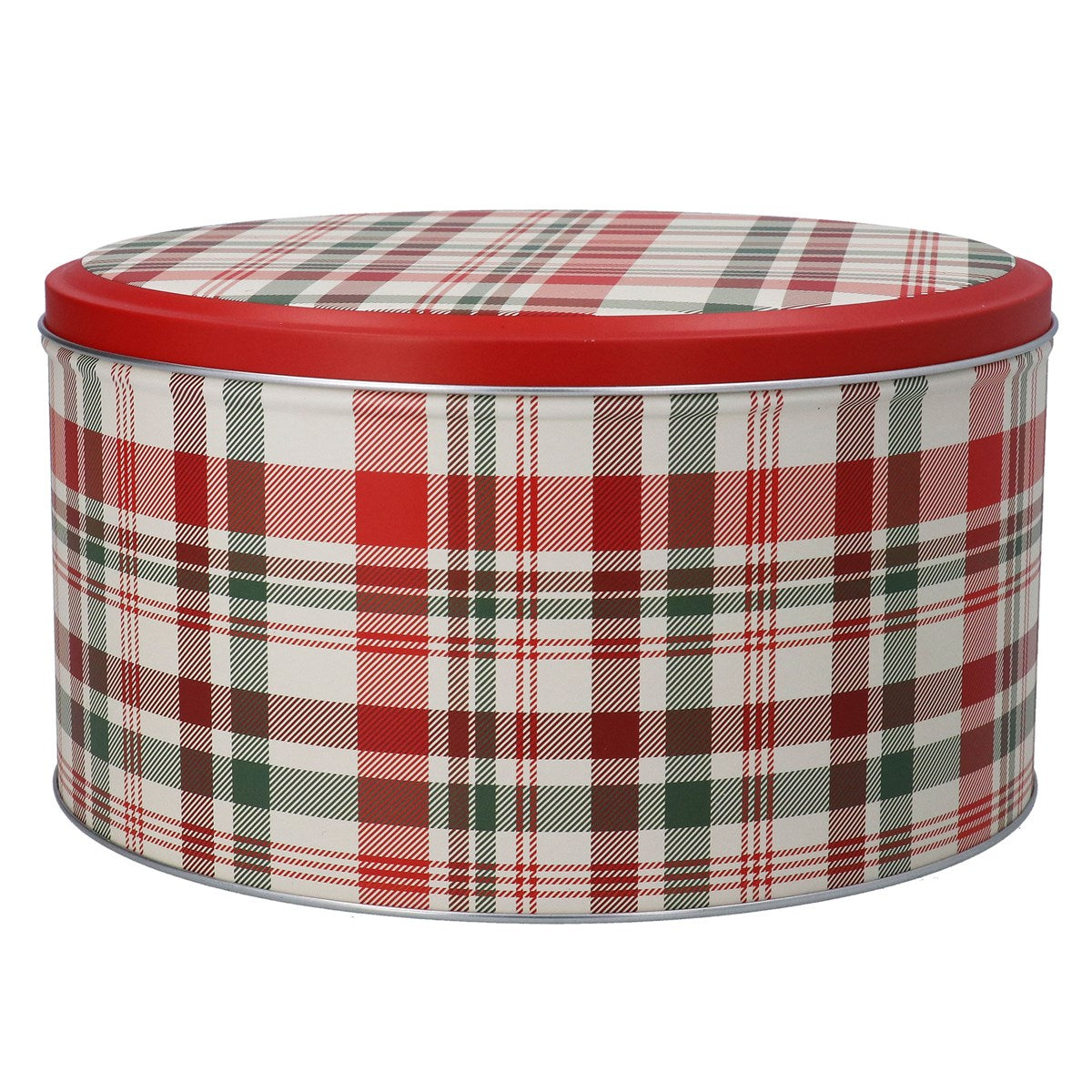 PRE ORDER - Plaid Christmas Tin with Lid - 2026 OCTOBER ARRIVAL
